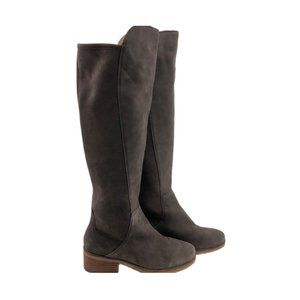 Lucky Brand Gray Leather Over the Knee Boots | Classic Style